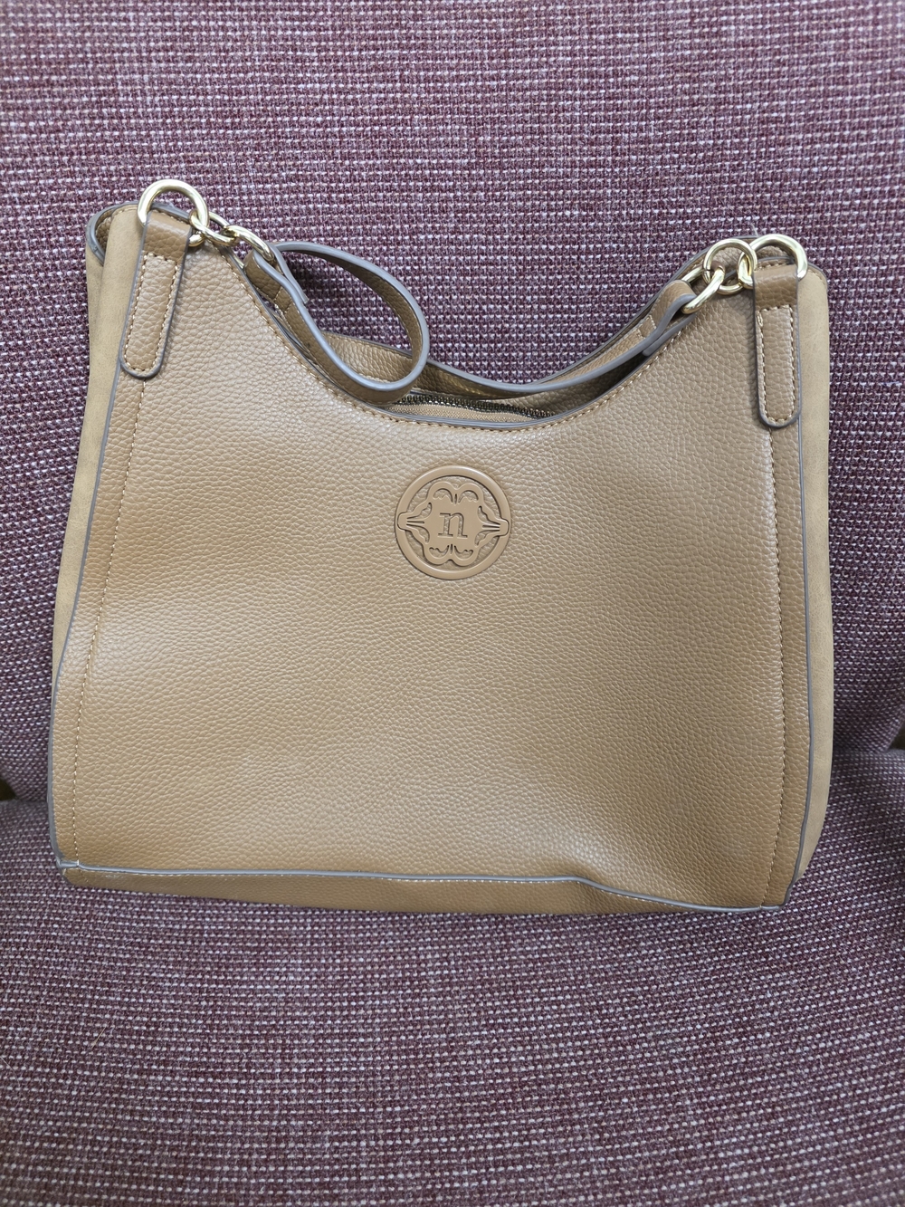 Leather Shoulder Bag in Tan by Nanette Lepore